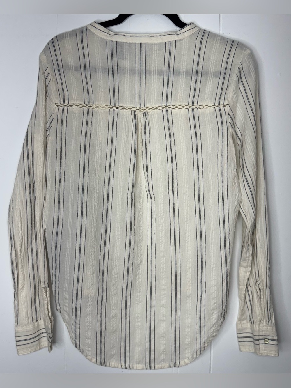Harley-Davidson Dobby Stripe Woven HenleyNeck Pullover Womens Medium - Picture 2 of 12